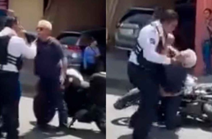 #VIDEO // Policías viales someten con fuerza excesiva a adulto mayor en Cuernavaca