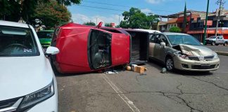 Se registra choque vehicular múltiple en la avenida Décima, en Morelia