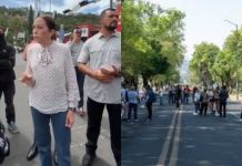 #VIDEO // Deben estar en las aulas, no aquí”: Mariana Sosa encara a normalistas