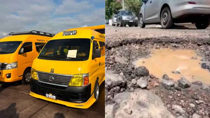Transporte-escolar-reporta-demoras-por-baches