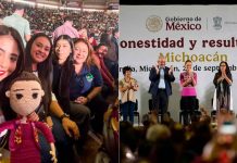 Acude Yohana Mendoza al Informe de la Presidenta de México Claudia Sheinbaum en Morelia