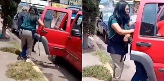 #VIDEO // Captan a mujer agrediendo e intentando subir a la fuerza a adulto mayor a un vehículo