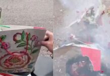 #VIDEO // Repartidor recibe paquete con flores y termina explotándole durante el trayecto