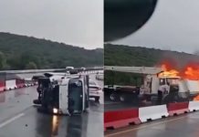 #VIDEO // ¡Carambola y fuego! Grúa arrasa con vehículos en el Arco Norte y desata el caos vial