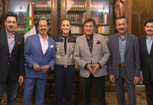 Claudia Sheinbaum recibe a Los Tigres del Norte en Palacio Nacional previo al Grito