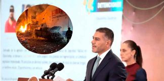Coche bomba en Ojocaliente: utilizaron 200 kilos de explosivos en ataque a comandancia, revela Harfuch
