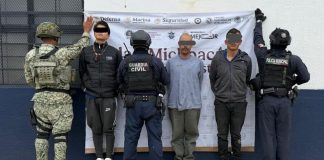 Detienen a tres con explosivo improvisado y dos pistolas, en El Vergel de Zamora