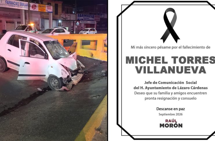 Periodista muere en accidente vehicular en Lázaro Cárdenas