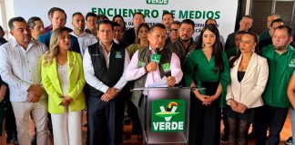 Ernesto Núñez refrenda respaldo del Verde a Carlos Torres Piña