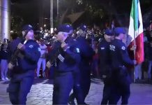 #VIDEO // Elementos de la Policía de Tamazula se equivocan al marchar y se vuelven virales