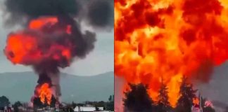 #VIDEO // Estalla predio con 6 autotanques de combustible en Puebla y desata pánico