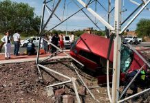 Se registra fuerte choque en el Bulevar Martí Mercado de La Piedad