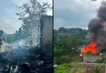 Voraz incendio arrasa con vivienda en colonia El Parico, en Uruapan