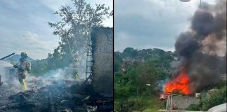 Voraz incendio arrasa con vivienda en colonia El Parico, en Uruapan