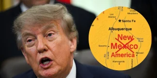 Trump sugiere cambiar el nombre de Nuevo México a “Nueva América”