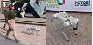 Así es la nueva vigilancia con perros robots en San Luis Potosí