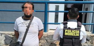 Policía Morelia detiene a sujeto señalado de lesionar con cuchillo a una mujer