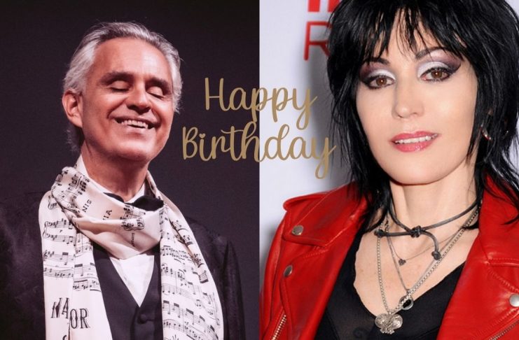 De Andrea Bocelli a Joan Jett: los famosos que celebran su cumpleaños este 22 de septiembre