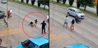#VIDEO // Trabajador arriesga su vida para salvar a una niña de ser atropellada en Puebla