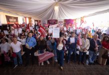 Giulianna Bugarini se reúne con líderes de colonias, aseguró que servicios no deben depender del código postal