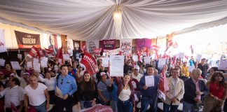 Giulianna Bugarini se reúne con líderes de colonias, aseguró que servicios no deben depender del código postal
