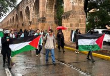 Comité de Solidaridad con Palestina marcha en Morelia y cuestiona a Gobierno Federal y ONU