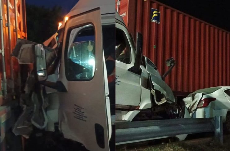 Choque entre tractocamiones y auto deja dos lesionados en la México-Guadalajara