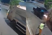 #VIDEO // Recolector de basura casi muere aplastado por auto en Brasil; con esta maniobra logró salvarse