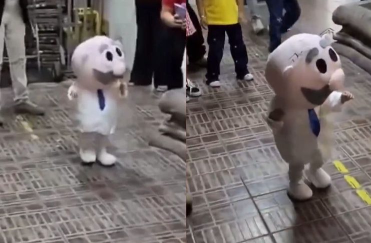 #VIDEO // Bebé se vuelve viral tras disfrzarse de mini botarga del Dr. Simi en su cumpleaños