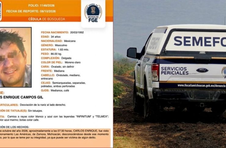 Hallan sin vida a trabajador de Telmex desaparecido en Zamora; estaba en una parcela de Ecuandureo