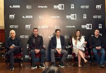 Arranca en Morelia filmación de “El conejo rosa” Claqueta de cine y equipo de grabación durante el inicio del rodaje de la película 'El conejo rosa' en Morelia, Michoacán.