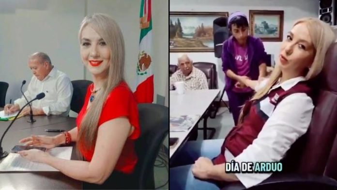 Aspirante de Morena en Tijuana recibe masaje en plena oficina