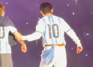 BTS se pone la camiseta de Argentina e imita el festejo de Lionel Messi