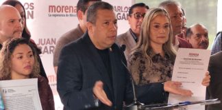 Barragán se registra para la coordinación de la 4T en Morelia, pide unidad en Morena El diputado local Juan Carlos Barragán Vélez durante su mensaje tras registrarse en el proceso interno de Morena por Morelia.