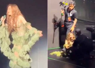 #VIDEO // La cantante Jane Zhang sufre fuerte percance durante concierto en China