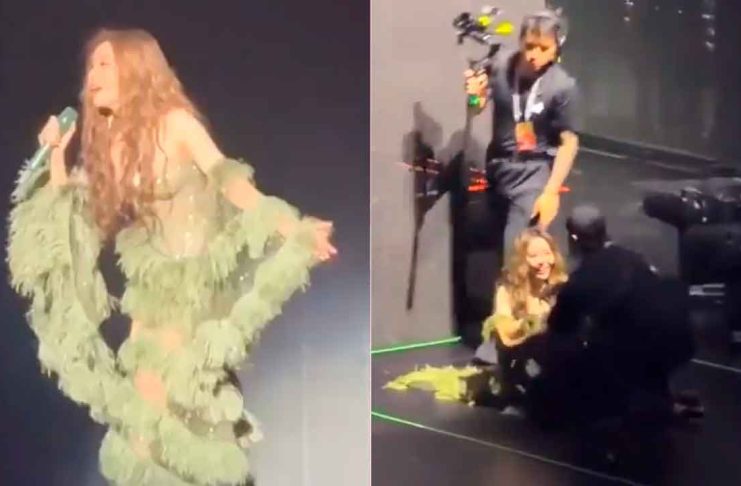 #VIDEO // La cantante Jane Zhang sufre fuerte percance durante concierto en China