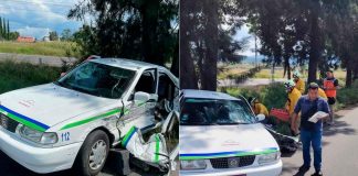 Choque entre taxi y auto particular deja tres heridos en la Morelia-Pátzcuaro