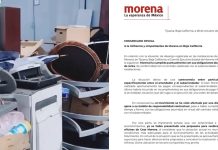 #VIDEO// Desalojan oficinas de Morena en Tijuana por adeudo de 160 mil dólares; partido se deslinda