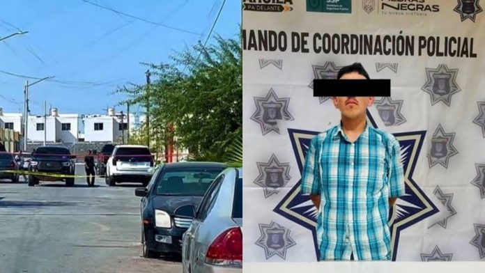 Patrullas y agentes de la Fiscalía resguardan una vivienda en la colonia Praderas de Piedras Negras en Coahuila tras agresión.