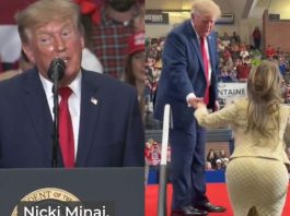 #VIDEO// Elogia Donald Trump el trasero de Nicki Minaj durante mitin en Michigan