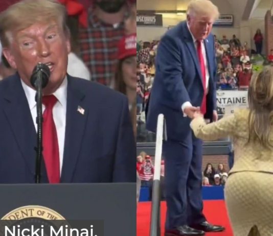 #VIDEO// Elogia Donald Trump el trasero de Nicki Minaj durante mitin en Michigan