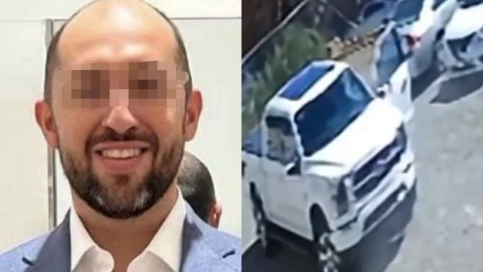 Estacionamiento del Hospital Kalitea en Nogales, Sonora, lugar donde un dentista fue asesinado a balazos por su paciente de origen estadounidense.