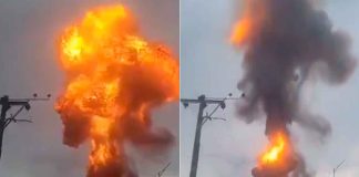 #VIDEO // Captan fuerte explosión en Saná, Yemen y desata enorme columna de humo