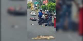 Motociclista se accidenta tras atropellar a un perro al norte de Morelia