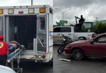 Motociclista herido al chocar contra un vehículo, en Apatzingán