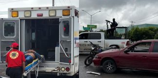 Motociclista herido al chocar contra un vehículo, en Apatzingán