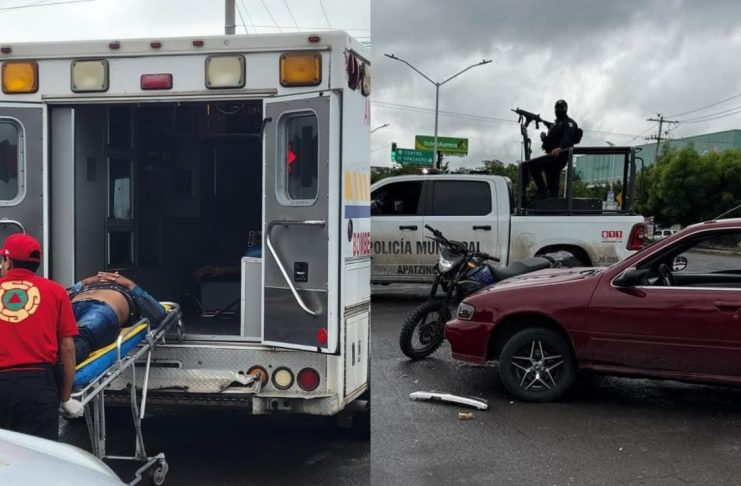 Motociclista herido al chocar contra un vehículo, en Apatzingán