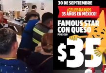 #VIDEO // ¡Hambre voraz y golpes! Oferta de aniversario termina en brutal pelea dentro de un Carl’s Jr