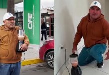 #VIDEO// Hombre licúa salsa en sucursal de CFE Sonora tras semanas sin luz
