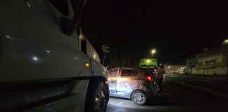 Se registra choque de tráiler contra auto en el Libramiento Norte de Morelia